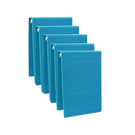 Omnimed 1.5 Inch Top Open 3 Ring Binder In Aqua, PK5 205010-3AQ5